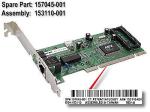 PCI Ethernet network interface card (NIC) – 10Base-T, 100Base-TX (Freedom II) Part 157045-001  , 227955-001