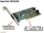 PCI modem card – 56Kbps data/fax, V.90 (5BW120) Part 207616-001  , 207616-004