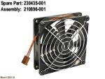 Chassis fan with wire guard, 92mm, 3-wire