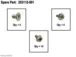Screw Kit – Includes four 6-32 x 1/4in long hex head, three 6-32 x 3/16in long round head, and 14 M3 x 0.5, 6mm long hex head machine screws – For chassis types 1 and 2